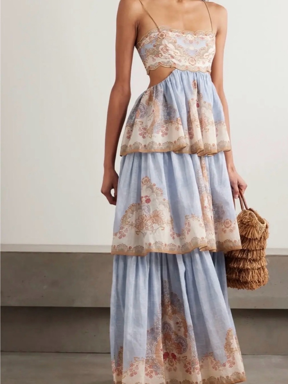 NWOT Renting on pickle/selling Zimmermann Daylight Tiered Maxi Dress